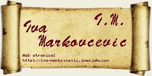Iva Markovčević vizit kartica